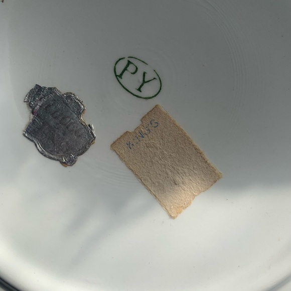 Py Ucagco Japan Rooster And Roses 8 Inch Early Provincial Luncheon - Picture 5 of 5